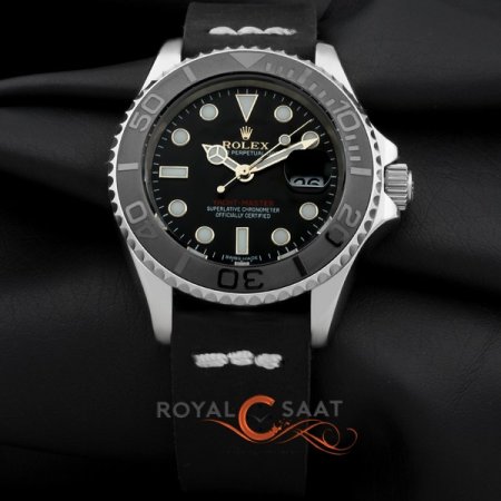 Rolex Yach Master Gümüş Siyah Kadran