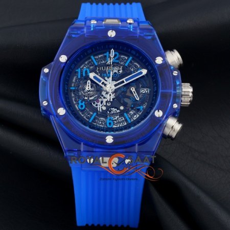 Hublot Big Bang Şeffaf Kasa Mavi Yeni