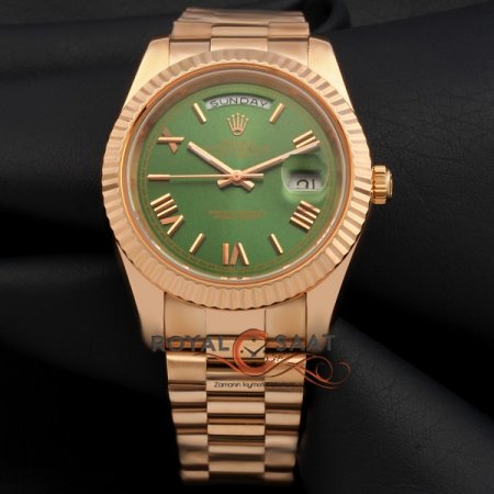 Rolex Oyster Perpetual Day-Date Kadran Yeşil