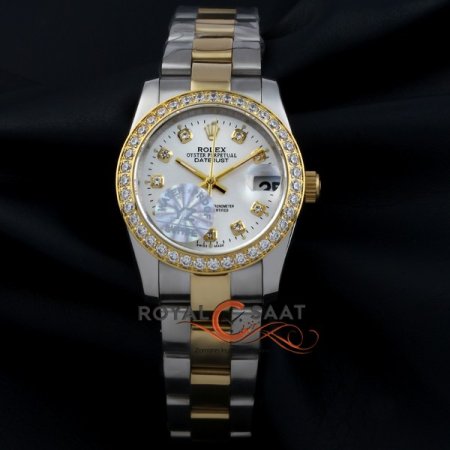 Rolex Oyster Perpetual Datejust Bezel Taşlı