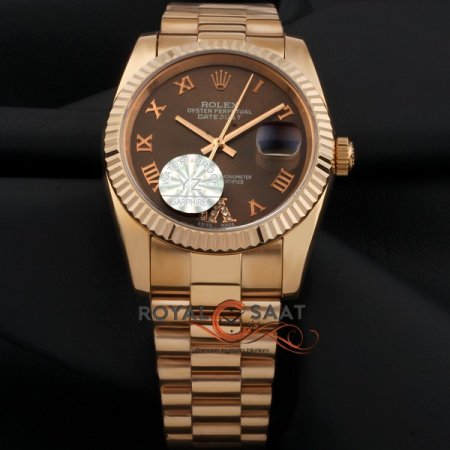 Rolex Oyster Perpetual Datejust Kahve Kadran
