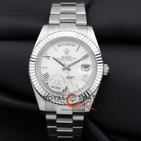Rolex Oyster Perpetual Day-Date Beyaz Kadran 84