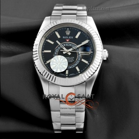 Rolex Sky Kadran Siyah Erkek Kol Saati