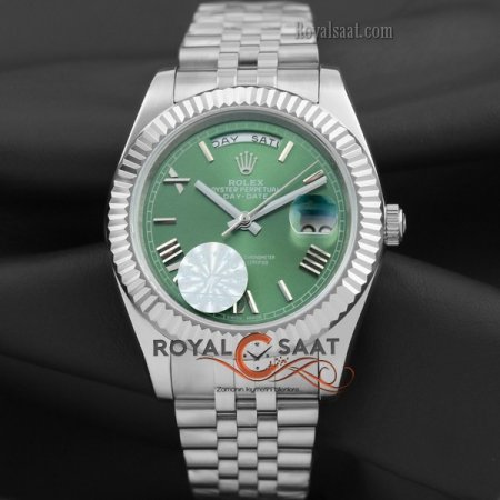 Rolex Day-Date Gümüş Yeşil Kadran
