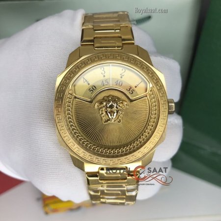 Versace Erkek Kol Saati Gold M-530